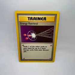Energy Retrieval 81/102 Uncommon Base Set Unlimited Pokemon Moderately Played - Image 1