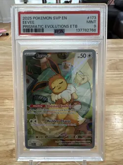PSA 9 - 2025 Pokemon Prismatic Evolutions ETB EEVEE #173 (4319) - Image 1