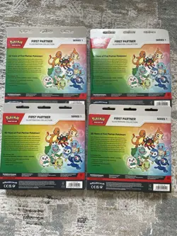 Pokemon TCG First Partner Illustration Collection Box Lot Of 4 Factory Sealed - Image 2