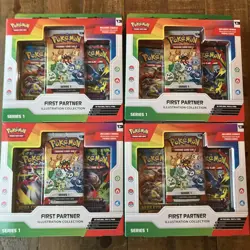 Pokemon TCG First Partner Illustration Collection Series 1 Box. Lot of FOUR - Image 1