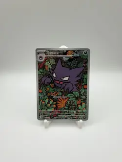 2023 POKEMON MEGA EVOLUTION PROMO #027 HAUNTER ILLUSTRATION RARE FULL ART - Image 1