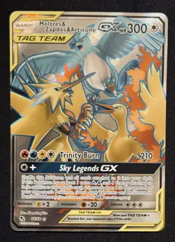 Pokemon TCG Tag team Moltres&Zapdos&Articuno GX Hidden Fates 66/68 - Image 1
