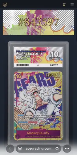 One Piece - Monkey.D.Luffy - OP05-119 - SEC (Alternate Art) - Ace 10 - Image 4