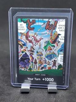 DON!! Card One Piece The Azure Sea's Seven #OP14 Foil Your Turn +1000 - Image 1