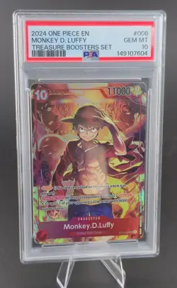 ONE PIECE TREASURE BOOSTERS PROMO ST10-006 MONKEY D. LUFFY PSA 10 ENGLISH - Image 1