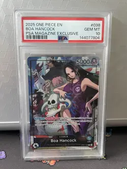 Boa Hancock (2025 PSA Magazine Promo) OP07-038 One Piece Promo PSA 10 - Image 1