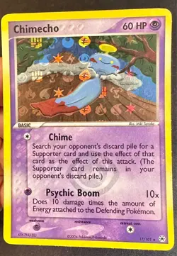 Chimecho 17/101 2004 EX Hidden Legends Pokemon Card TCG Reverse Holo Rare Lp/Vlp - Image 3