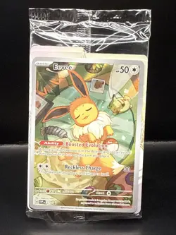 Pokemon TCG Eevee - 173 SVP Prismatic Evolutions ETB Promo Card Pack Sealed - Image 1
