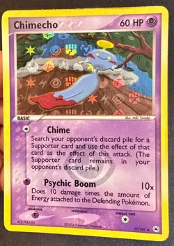 Chimecho 17/101 2004 EX Hidden Legends Pokemon Card TCG Reverse Holo Rare - Mp - Image 2