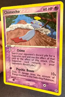 Chimecho 17/101 2004 EX Hidden Legends Pokemon Card TCG Reverse Holo Rare - Mp - Image 3