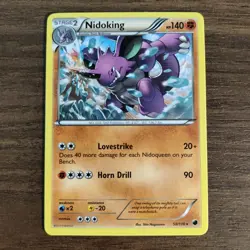 Nidoking 58/116 - LP BW Plasma Freeze - 2013 Rare Pokemon TCG Card - Image 1