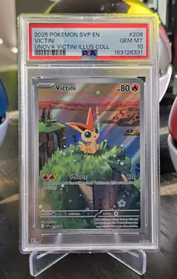 2025 POKEMON SVP EN-SV BLACK STAR PROMO #208 VICTINI PSA 10 - Image 1
