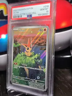 2025 POKEMON SVP EN-SV BLACK STAR PROMO #208 VICTINI PSA 10 - Image 4