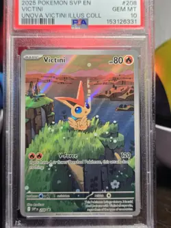 2025 POKEMON SVP EN-SV BLACK STAR PROMO #208 VICTINI PSA 10 - Image 5