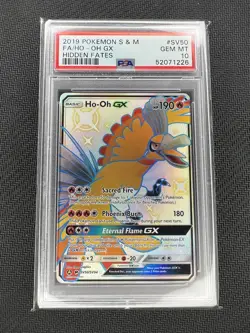 2019 Pokemon SM Hidden Fates Ho-Oh GX Full Art SV50/SV94 PSA Gem Mint 10! - Image 1