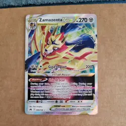 Pokemon TCG Zamazenta VSTAR 090/159 Crown Zenith Holo Ultra Rare English Card - Image 1