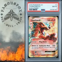 2016 POKEMON XY EVOLUTIONS #12 CHARIZARD EX PSA 8 NM-MT POKEMON - Image 1