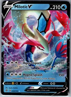 Milotic V 043/192 SWSH02: Rebel Clash - Pokemon Card - NM - Image 1