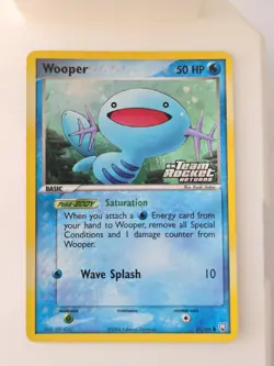 Wooper Pokemon 2004 EX Team Rocket Returns Stamped Reverse Holo 81/109 LP - Image 2