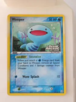 Wooper Pokemon 2004 EX Team Rocket Returns Stamped Reverse Holo 81/109 LP - Image 3