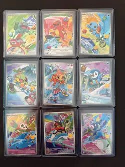Pokemon First Partner Illustration Series 1 Promo 30th Anniversary Complete SET - Image 1