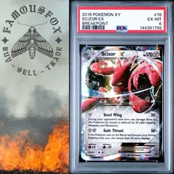 2016 Pokemon XY BREAKpoint Scizor EX #76/122 PSA 6 EX-MT POKEMON - Image 1