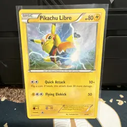 Pokemon Pikachu Libre 14/30 Basic 80 HP Common Regular XY Trainer Kit Card - Image 1