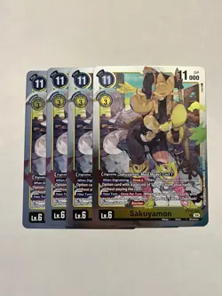 Sakuyamon BT19-040 Playset Special Booster 2.0 2.5 Digimon Card Game x4 - Image 1