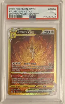 Pokemon Arceus VSTAR Secret Rare GG70/GG70 Crown Zenith Holo PSA 9 Card - Image 1