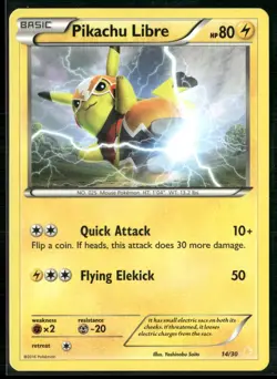 Pokemon - Pikachu Libre 14/30 Non-Holo XY Trainer Kit LP+ - Image 1