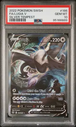 2022 Pokemon SWSH Silver Tempest Lugia V #186/195 PSA 10 GEM MINT Pokemon - Image 2