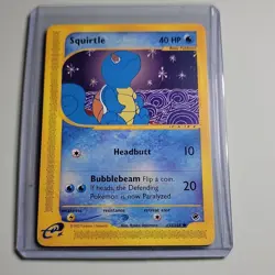Pokemon Squirtle 132/165 Expedition Base Set 2002 Regular Common English - Image 1