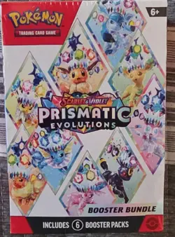 Pokemon TCG Prismatic Evolutions Booster Bundle 6 Packs Eevee Espeon Vaporeon - Image 1