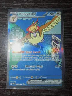 Pokemon Pidgeot ex 225/197 SIR Special Illustration Rare Obsidian Flames NM - Image 3