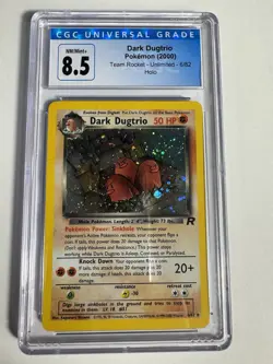 Pokemon TCG Dark Dugtrio Team Rocket 6/62 Holo Rare Unlimited CGC 8.5 Mint - Image 1