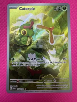 Caterpie 172/165 NM -Illustration Rare Pokemon Card- Scarlet And Violet 151 - Image 1
