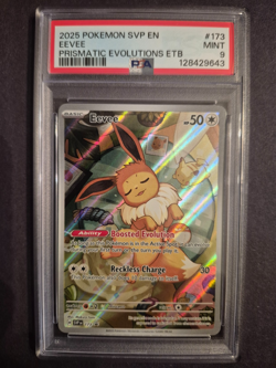 2025 POKEMON SVP EN-SV BLACK STAR PROMO #173 EEVEE PSA 9 - Image 1