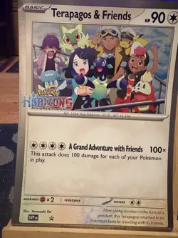 Terapagos & Friends Pokemon Horizons Stamped JUMBO Promo Card NM - Image 1