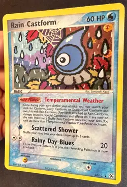 Rain Castform 23/101 EX Hidden Legends Pokemon Card TCG Reverse Holo Rare - Lp - Image 2