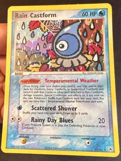 Rain Castform 23/101 EX Hidden Legends Pokemon Card TCG Reverse Holo Rare - Lp - Image 3