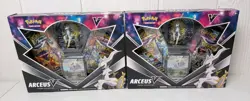 LOT OF 2 Pokemon TCG Arceus V Figure Collection Box - Cosmic Eclipse BOX WEAR - Image 1