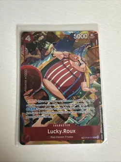 Lucky.Roux TR OP09-015 A Fist of Divine Speed One Piece CCG English Card Foil NM - Image 1