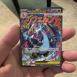 Pokemon Mega Charizard X EX Full Art Holo Promo Card 023 360 HP Inferno X - Image 1
