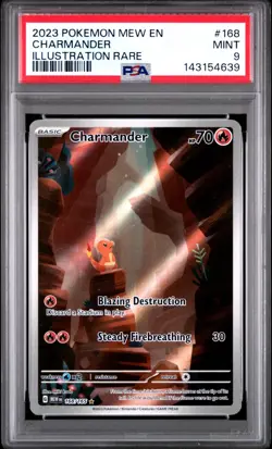 2023 Pokemon Charmander 168/165 Sv: Scarlet & Violet 151 Holo PSA 9 - Image 1
