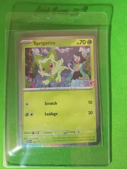Pokemon TCG - Sprigatito 191 Black Star Promo Holo Pokemon Horizons - Image 1