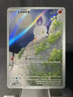 2025 Pokemon SV White Flare WHT EN Litwick Illustration Rare 101/086 - Image 1
