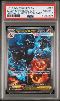 Pokemon 2025 Mega Charizard X ex 125/094 SIR Phantasmal Flames GEM MINT PSA 10 - Image 1