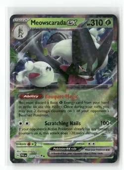 Meowscarada ex 015/193 Double Rare Paldea Evolved Pokemon Holo Near Mint - Image 1