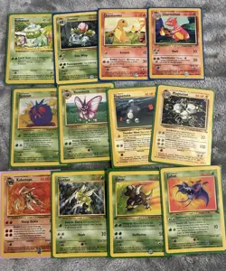 Vintage Pokemon Card Lot Base Set– Charmander, Scyther, Pinsir+ – LP/MP 731329511228 - Image 1