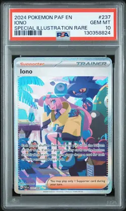 Pokemon Iono 237/091 SV: Paldean Fates Special Illustration Rare Holo PSA 10 - Image 1